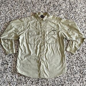 Ex Officio Adventure Shirt Vented Long Sleeve Khaki Fishing Outdoor Shirt XXL
